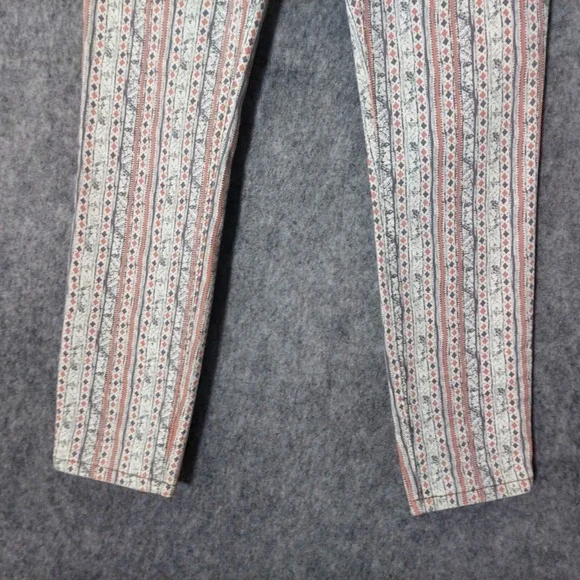 Free People Pants 27 Rotary Geo Striped Ankle Skinny Retro Mod Boho Cottage Core - Picture 5 of 16